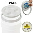 thumbnail image 1 of (3 Pack) Gamma Seal Lid for 5 Gallon 3.5 Gallon Buckets, White, Made in USA, 1 of 2