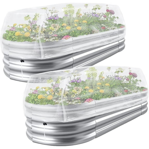 3 Pack Garden Netting for Raised Beds, Rectangular Mesh Plant Covers with Drawstring for Garden Protection, Raised Bed Bird Netting Pest Barrier Screen for Protecting Vegetables Fruits Flowers Crops