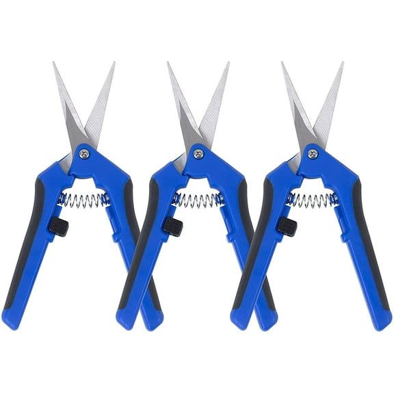 3-Pack Garden Pruning Shears, Stainless Steel Trimming Scissors, Pruner Snips with Precision Straight Sharp Blades, Ideal for Clipping Herbs, Flowers, Plants, Fruits and Vegetables