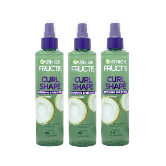 3 Pack Garnier Fructis Style Curl Shape Defining Spray Gel 8.5 Oz Each