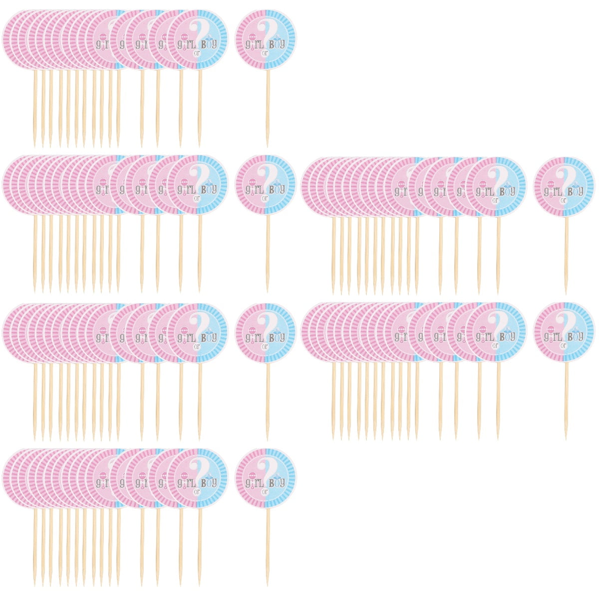 20 Stück Cupcake-Topper Für Gender Reveal Party – Süße Deko In Pink & Blau Mit Fragezeichen