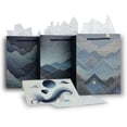 thumbnail image 1 of 3 Pack Gift Bags Set with Envelopes, Cards & Tissue Paper - 7.1"x9.4"x4" Reusable Packaging for Father’s Day, Birthdays, Valentine's Day and Business, 1 of 4