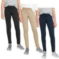 thumbnail image 1 of 3-Pack Girl's Super Stretchy Slim Fit Ponte Pants (Sizes, 4-20), 1 of 5