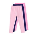 thumbnail image 1 of 3 Pack Girls' Athletic Leggings Kids High Waist Running Yoga Pants Pink 7-8 Years, 1 of 2