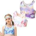 thumbnail image 1 of 3 Pack Girls Athletic Tank Tops Sleeveless Running Active Yoga Dance Sports Shirts 5-12Y, 1 of 10