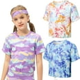 thumbnail image 1 of 3 Pack Girls Athletic Tops Short Sleeves Running Active Yoga Dance Sports Shirts 5-12Y, 1 of 10