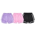 thumbnail image 1 of 3 Pack Girls Boys Running Athletic Cotton Shorts, Kids Summer Workout Sports Beach Shorts Pants, Size 2-11T, 1 of 6