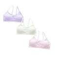 thumbnail image 1 of 3 Pack Girls Bras Padded Ages 8 12 Sports Bras Spaghetti Straps Seamless Traing Bras Soft and Comfortable Cotton Underwear Camisole Bralettes 8-14 Years, 1 of 9