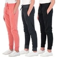 thumbnail image 1 of 3 Pack: Girls' Fleece Joggers Soft Active Performance Casual Sweatpants(Ages 7-16), 1 of 5