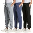 thumbnail image 1 of 3 Pack: Girls' Fleece Joggers Soft Active Performance Casual Sweatpants(Ages 7-16), 1 of 7