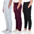 thumbnail image 1 of 3 Pack: Girls' Fleece Joggers Soft Active Performance Casual Sweatpants(Ages 7-16), 1 of 5