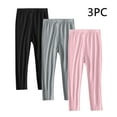 thumbnail image 1 of 3 Pack Girls Leggings Cotton Leggings for Toddler Footless Girls Pants Stretchy Baby Girl's Pants Infant Basic Leggings Pink 12-13 Years, 1 of 7