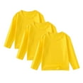 thumbnail image 1 of 3 Pack Girls Long Sleeve Shirts Cotton T-Shirts Long Sleeve Tees for Youth Teen Girls Kids Tops, 1 of 7