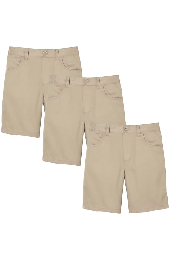 3-Pack Girls School Uniform Super Stretch Bermuda Shorts