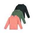 thumbnail image 1 of 3 Pack: Girls' Soft Brushed Fleece Pullover Hoodie Sweatshirt With Kangaroo Pocket (Ages 7-16), 1 of 5