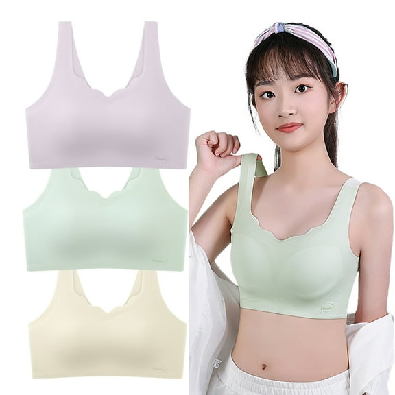 3 Pack Girls Training Bras Flex Fit Seamless Cami Bralettes Junior Clothes for Teen Girls Girl Bras Sports Bra for Teens 10-16
