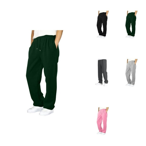 3 Pack Girls' Wide Leg Sweatpants – Casual Loose Fit Joggers with Elastic Waist & Drawstring, Open Bottom, Pockets for Spring Summer Outdoor Wear