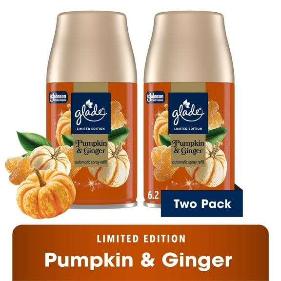 ( 3 Pack ) Glade Automatic Spray Air Freshener Refill, Pumpkin & Ginger, 6.2oz., 2 Count