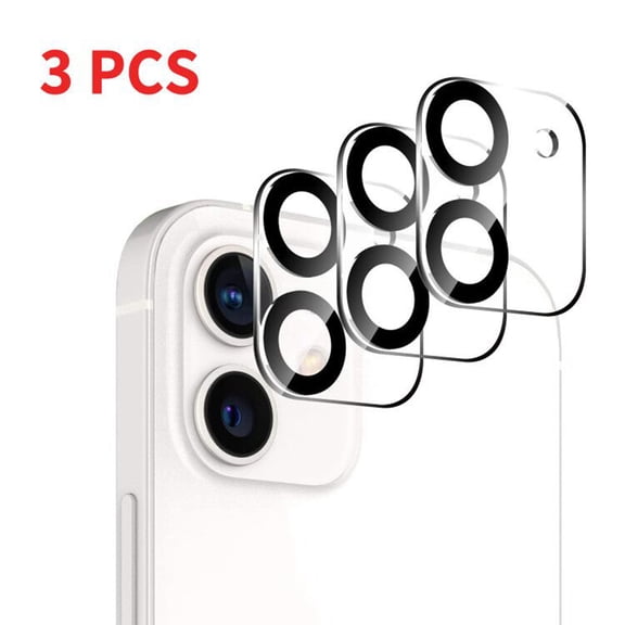 [3 Pack] Glass Camera Screen Protector for iPhone 12, Case-Friendly HD Clear Anti-Scratch Tempered Glass Camera Lens Screen Protector with Night Circle for iPhone 12 6.1 inch
