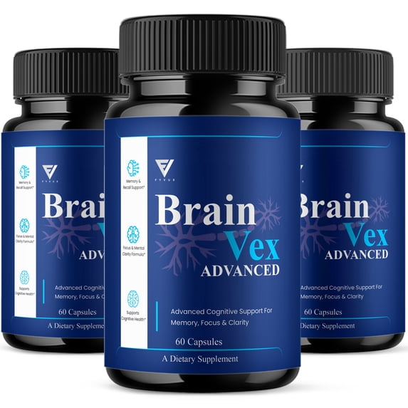 (3 Pack) Brain Vex Advanced, BrainVex Brain Health Formula (180 Capsules)