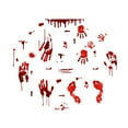 thumbnail image 1 of 3 Pack Glow In The Dark Decals Blood Handprint And Footprint Designs Removable Waterproof Pvc Wall Stickers For Home Party Decor Theme Parties, 1 of 8