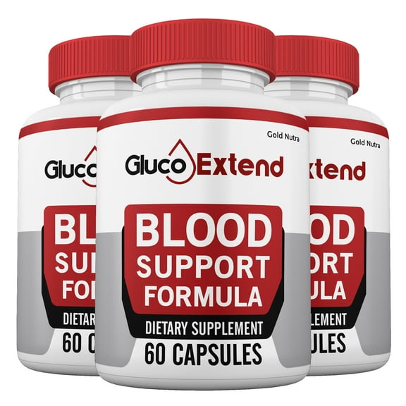 (3 Pack) Gluco Extend Capsules Blood Support, Gluco Extend Pills, Maximum Strength All Natural Supplement GlucoExtend