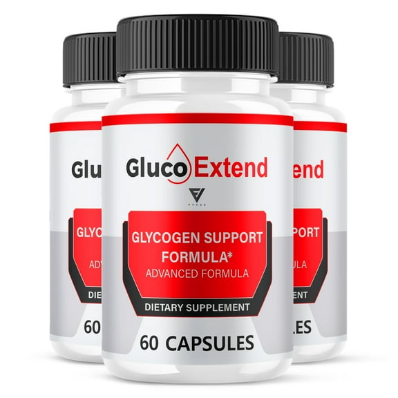 (3 Pack) Gluco Extend Glycogen Support Supplement GlucoExtend Capsules, Gluco Xtend Maximum Strength Formula (180 Capsules)
