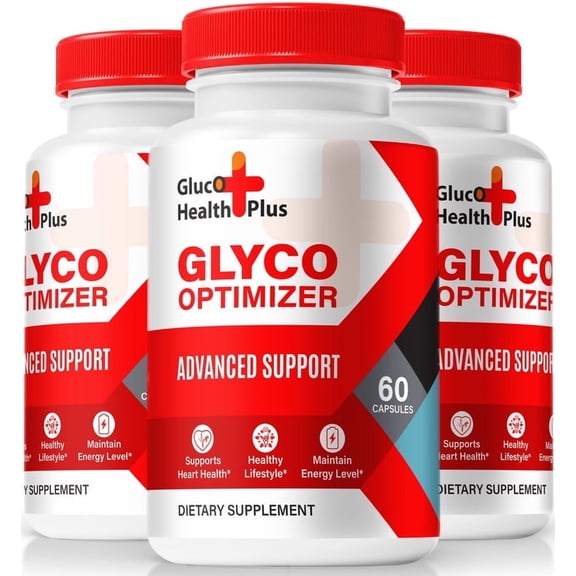 (3 Pack) Gluco Health Plus Capsules, Official GlucoHealth Plus Formula - Naturally Supports Healthy Circulation, Stable Levels and Energizes the Body, Gluco Health + Review (180 Capsules)