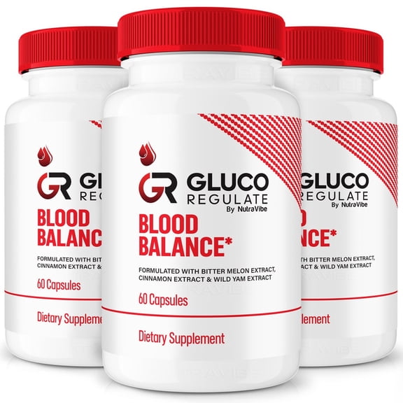(3 Pack) Gluco Regulate – Original Formula with a Clean Blend to Support Healthy Circulation, Natural Energy & Balanced Levels | Just 2 Easy-to-Swallow Pills Daily (180 Capsules)