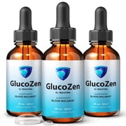 3 Pack GlucoZen Drops   Daily Liquid Formula with a Clean, Natural Blend to Support Natural Flow, Balanced Levels & Healthy Circulation | Convenient for Consistent Use 90 Servings