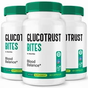 3 Pack Glucotrust Bites   Original Formula with a Clean Blend to Support Healthy Circulation, Natural Energy & Balanced Levels | Just 2 Easy-to-Swallow Pills 180 Capsules
