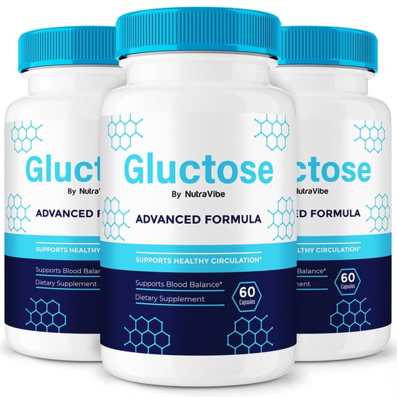 (3 Pack) Gluctose  Original Formula with a Clean Blend to Support Healthy Circulation, Natural Energy & Balanced Levels | Just 2 Easy-to-Swallow Pills Daily (180 Capsules)