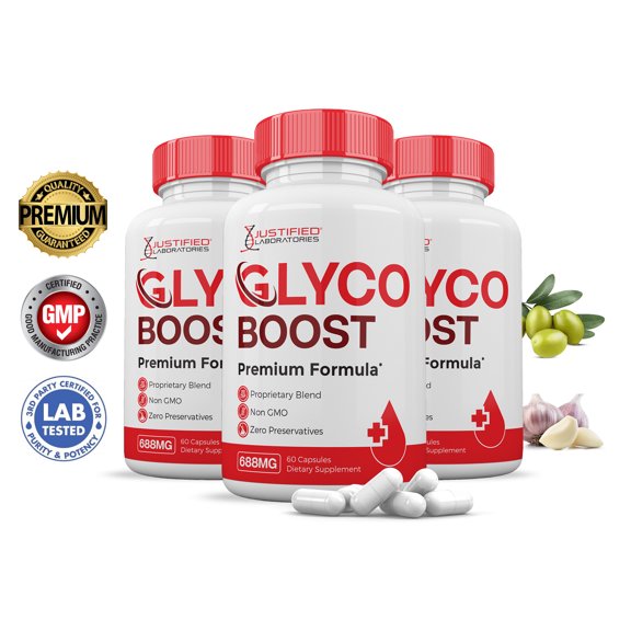 (3 Pack) Glyco Boost Premium Formula 688MG 180 Capsules
