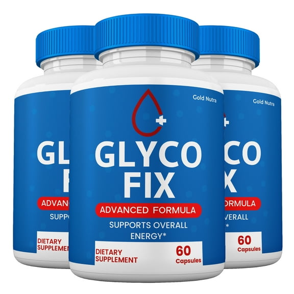 (3 Pack) Glyco Fix Glycogen Capsules, Glyco Fix Pills Blood Support, Maximum Strength, GlycoFix Supplement for Men and Women