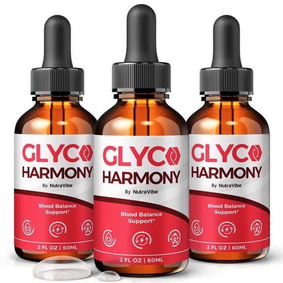 (3 Pack) Glyco Harmony Drops Daily Liquid Formula with a Clean, Natural Blend to Support Natural Flow, Balanced Levels & Healthy Circulation | Convenient for Consistent Use (90 Servings)