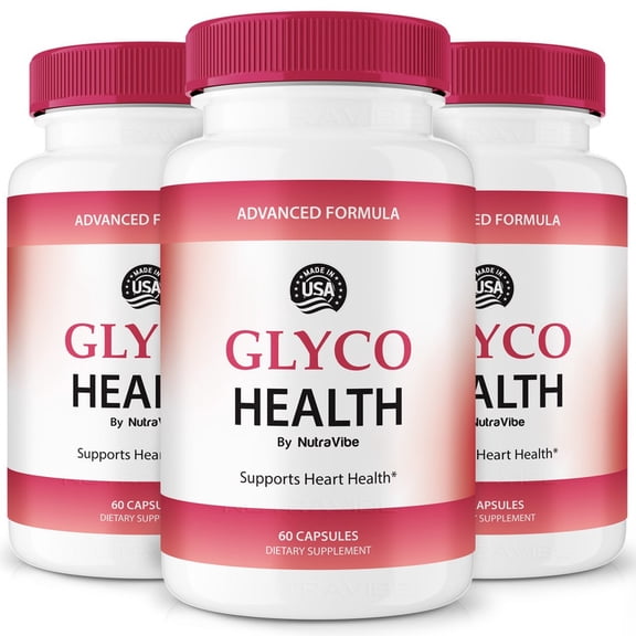 (3 Pack) Glyco Health Original Formula with a Clean Blend to Support Healthy Circulation, Natural Energy & Balanced Levels | Just 2 Easy-to-Swallow Pills Daily (180 Capsules)