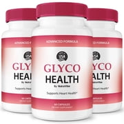 3 Pack Glyco Health   Original Formula with a Clean Blend to Support Healthy Circulation, Natural Energy & Balanced Levels | Just 2 Easy-to-Swallow Pills Daily 180 Capsules