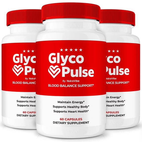 (3 Pack) Glyco Pulse – Original Formula with a Clean Blend to Support Healthy Circulation, Natural Energy & Balanced Levels | Just 2 Easy-to-Swallow Pills Daily (180 Capsules)
