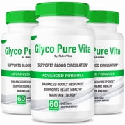 3 Pack Glyco Pure Vita Capsules, Original Formula - Naturally Supports Healthy Circulation, Stable Levels and Energizes the Body, Official GlycoPure Vita Review 180 Capsules