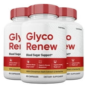 3 Pack Glyco Renew Blood Sugar Capsules, Official Capsules, Maximum Strength, Made in the USA.