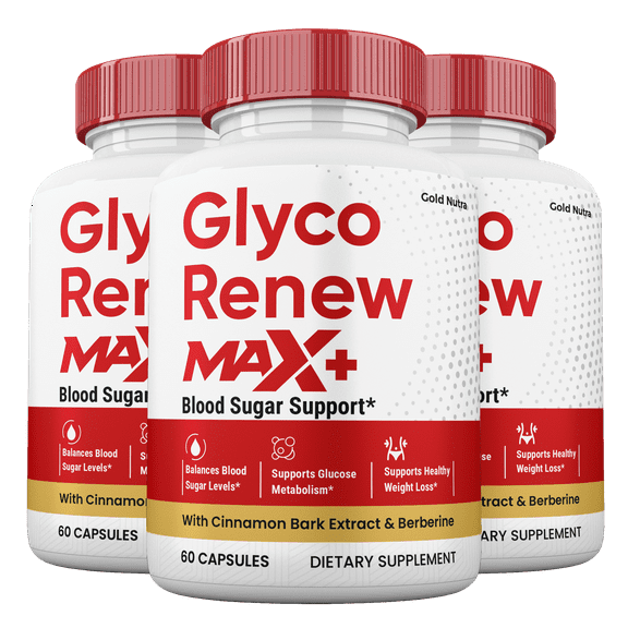 (3 Pack) Glyco Renew Max + Blood Sugar Capsules, Official Capsules, 2x Stronger, Made in the USA.