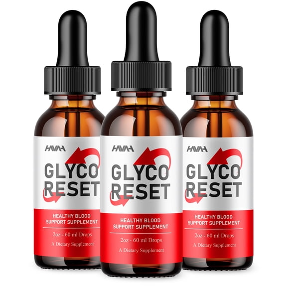 (3 Pack) Glyco Reset Daily Blood Support Drops, GlycoReset Formula (6 oz)