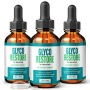 3 Pack Glyco Restore Drops   Daily Liquid Formula with a Clean, Natural Blend to Support Natural Flow, Balanced Levels & Healthy Circulation | Convenient for Consistent Use 90 Servings