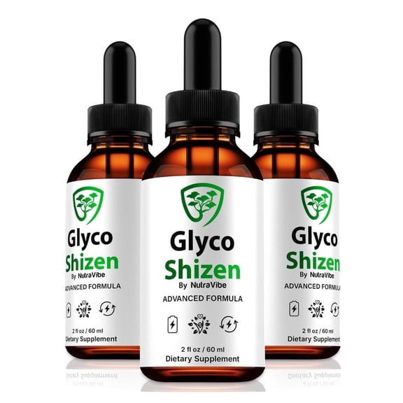(3 Pack) Glyco Shizen Drops, GlycoShizen Liquid Formula - Naturally Supports Healthy Circulation, Stable Levels and Energizes the Body, Official Glucose Shizen Review (90 Servings)