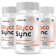 3 Pack Glyco Sync Glycogen Pills, GlycoSync Maximum Strength 180 Capsules