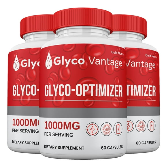 (3 Pack) Glyco Vantage Glyco-Optimizer Capsules, Glyco Vantage Pills Blood Support Supplement High Potency Gluco Vantage 3 Month Supply