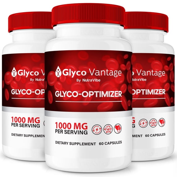 (3 Pack) Glyco Vantage Glyco Optimizer Capsules, Official GlycoVantage Booster, All Natural Formula to Maintain Stable Healthy Levels, Premium Blood Support Vitamins 200mg Reviews (180 Capsules)