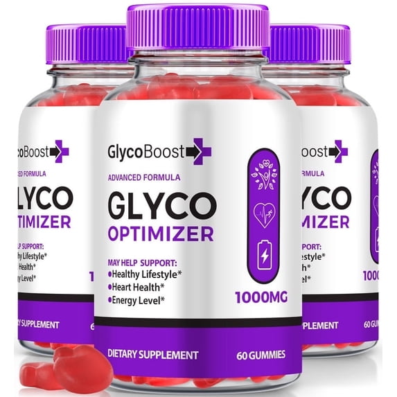 (3 Pack) GlycoBoost Gummies - Official Glyco Boost Glyco Optimizer, Blood Support Formula, All Natural Gummy For Healthy and Stable Levels, Blood Vessel Cleaner, Reviews (180 Gummies)