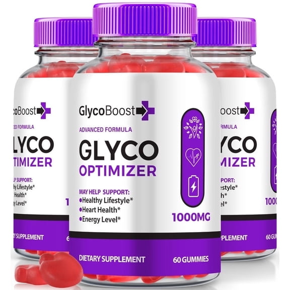 (3 Pack) GlycoBoost Gummies - Official Glyco Boost Glyco Optimizer, Blood Support Formula, All Natural Gummy For Healthy and Stable Levels, Blood Vessel Cleaner, Reviews (180 Gummies)