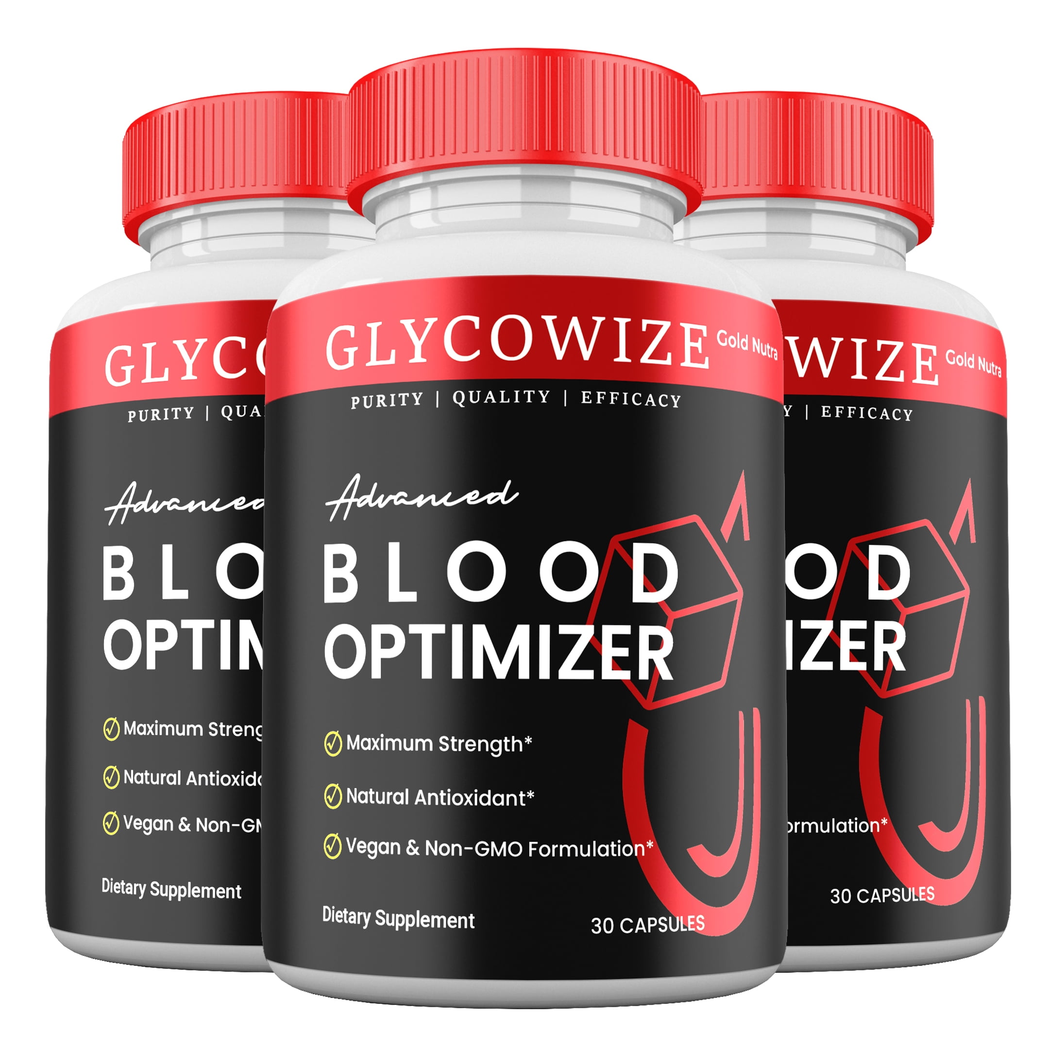 (3 Pack) GlycoWize Blood Support Capsules, Maximum Strength Advanced Formula, Glyco Wize Pills for Men and Women 3 Month Supply